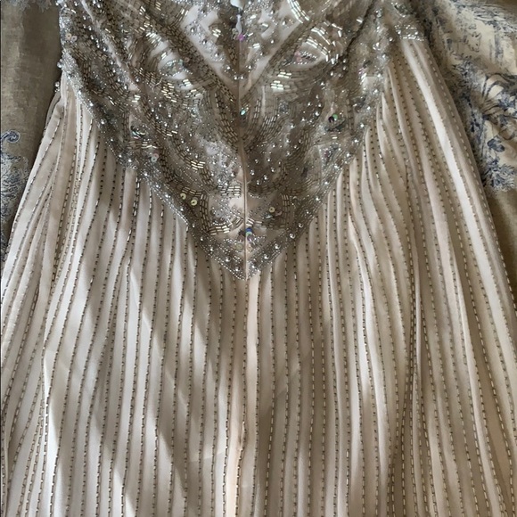 Vintage beaded halter cocktail dress - Picture 9 of 9